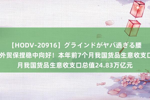 【HODV-20916】グラインドがヤバ過ぎる腰振り騎乗位 4時間 外贸保捏稳中向好！本年前7个月我国货品生意收支口总值24.83万亿元